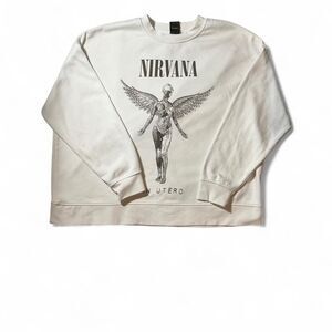 Nirvana Angel Oversized Crewneck Sweatshirt Men's XL